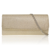Picture of Xardi Gold Medium Glitter Clutch Bag