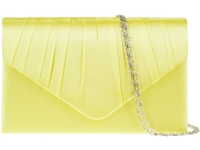 Picture of Xardi Yellow Medium Satin Clutch Bag