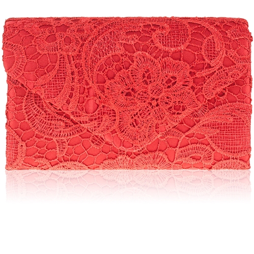 Picture of Xardi Red Embroided Envelope Bridal Bag