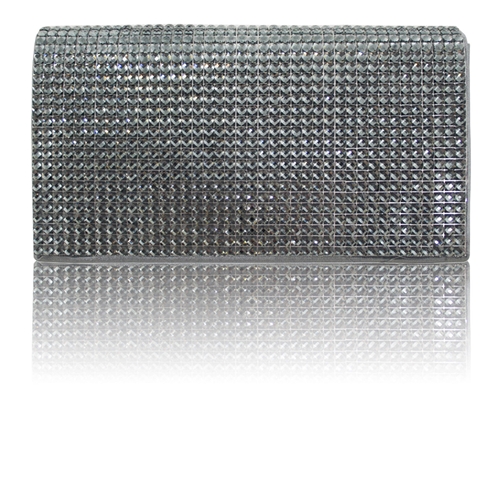 Picture of Xardi Grey Sparkling Diamante Clutch 