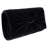 Picture of Xardi Black Faux Suede Bow Clutch