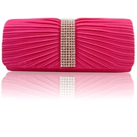 Picture of Xardi Rose  Pleated satin Clutch bag 