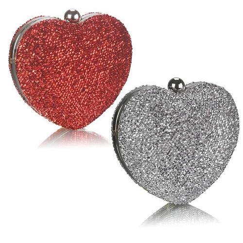 Picture of Xardi  Heart Sparkling Diamante Clutch