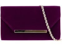 Picture of Xardi Purple Ruby Women Ladies Faux Suede Evening Clutch Bag