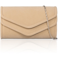 Picture of Xardi nude Faux Suede Evening Bag