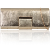 Picture of Xardi gold Faux Leather Evening Clutch Bag