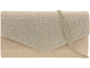 Picture of Xardi Champagne Glitter Sparkling Evening Bag