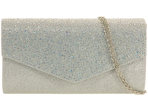 Picture of Xardi Silver Glitter Sparkling Evening Bag