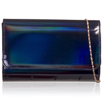Picture of Xardi Blue Square Hologram Clutch Bag