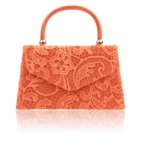 Picture of Xardi Coral Lace Handled satin Clutch