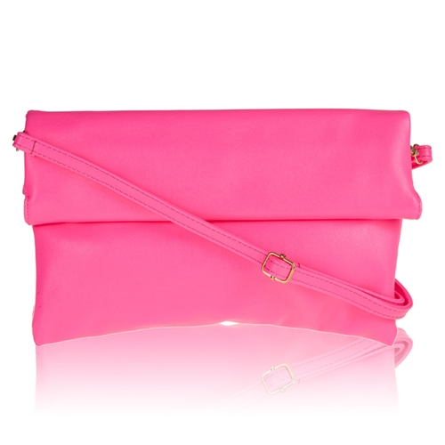 Picture of Xardi Neon Pink Fold over Shoulder Evening Bag