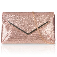 Picture of Xardi Champagne Synthetic Glittery Flat Envelope Evening Bag
