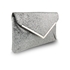 Picture of Xardi Silver Synthetic Glittery Flat Envelope Evening Bag
