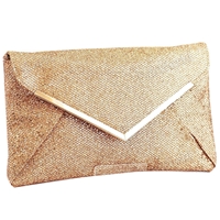 Picture of Xardi Gold Synthetic Glittery Flat Envelope Evening Bag