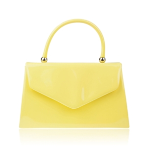Picture of Xardi Yellow Top Handle Ladies Handbag Clutch