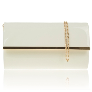 Picture of Xardi Off White Patent Women Evening Clutch Bag