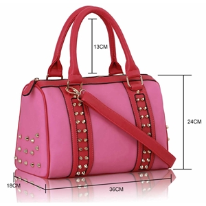 Picture of Xardi Fuchsia Studded Barrel Handbags