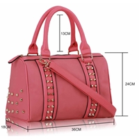 Picture of Xardi Pink Studded Barrel Handbags