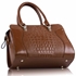Picture of Xardi Brown Medium Croc Designer Handbags