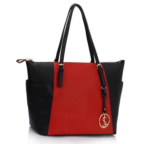 Picture of Xardi Black/Red two toned large shopper bag