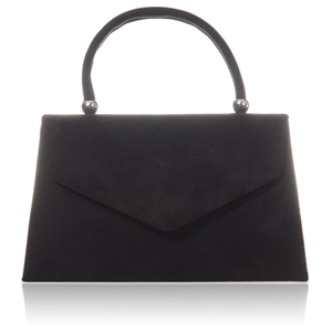Picture of Xardi Black Handheld Faux Suede Leather bag