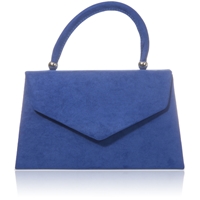 Picture of Xardi Royal Blue Handheld Faux Suede Leather bag