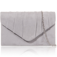 Picture of Xardi Grey Faux Suede Leather Women Clutch 