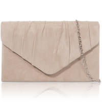 Picture of Xardi Nude Faux Suede Leather Women Clutch 
