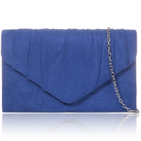 Picture of Xardi Royal Blue Faux Suede Leather Women Clutch 