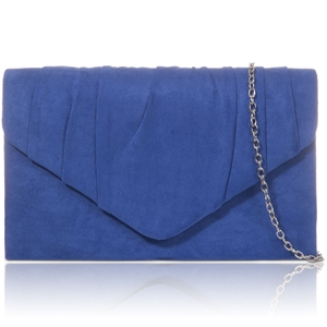 Picture of Xardi Royal Blue Faux Suede Leather Women Clutch 