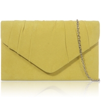 Picture of Xardi Yellow Faux Suede Leather Women Clutch 