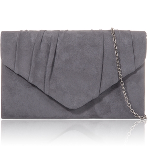 Picture of Xardi Charcoal Faux Suede Leather Women Clutch 
