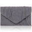 Picture of Xardi Charcoal Faux Suede Leather Women Clutch 