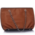 Picture of Xardi Brown twist chain handle tote bag