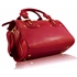 Picture of Xardi Red polished faux leather barrel bag