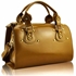 Picture of Xardi Brown polished faux leather barrel bag