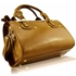Picture of Xardi Brown polished faux leather barrel bag