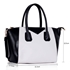 Picture of Xardi Black/White Soft Faux Leather handbag