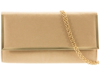 Picture of Xardi Nude Large Faux Suede Bar Clutch