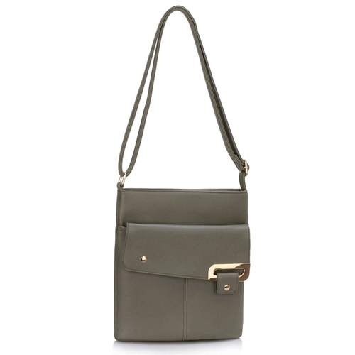 Picture of Xardi Grey Medium Leather Style Across Body Bag