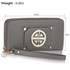 Picture of Xardi Grey Wristlet Large Ladies Faux Leather Wallet