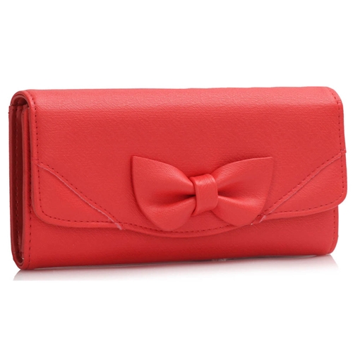 Picture of Xardi Red Trifold Faux Leather Ladies Wallet
