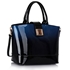 Picture of Xardi Navy Two Toned Patent Leatherette Bucket Bag