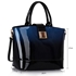 Picture of Xardi Navy Two Toned Patent Leatherette Bucket Bag