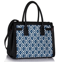 Picture of Xardi Black/Blue Aztec Print Shoulder Bag