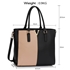 Picture of Xardi Black/Nude V - Split Design Tote Handbag 