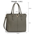 Picture of Xardi Grey V - Split Design Tote Handbag 