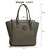 Picture of Xardi Grey Large Designer Tote Leather Style 