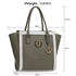 Picture of Xardi Grey/White Large Designer Tote Leather Style 