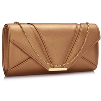 Picture of Xardi Gold Shimmer Faux Leather Prom Bag